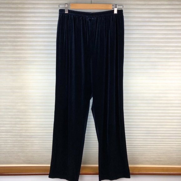 Vintage R & M Richards Petite High Waist Velvet Pants Quiet Luxury Comfy - Picture 3 of 16
